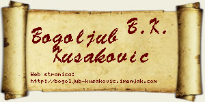 Bogoljub Kušaković vizit kartica